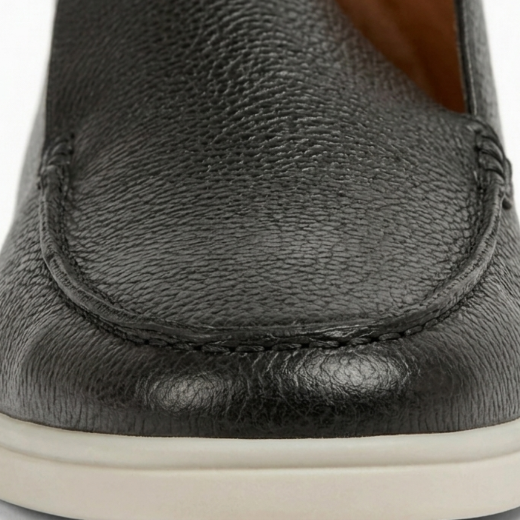 Men’s Black Leather Loafers - Vincenzo
