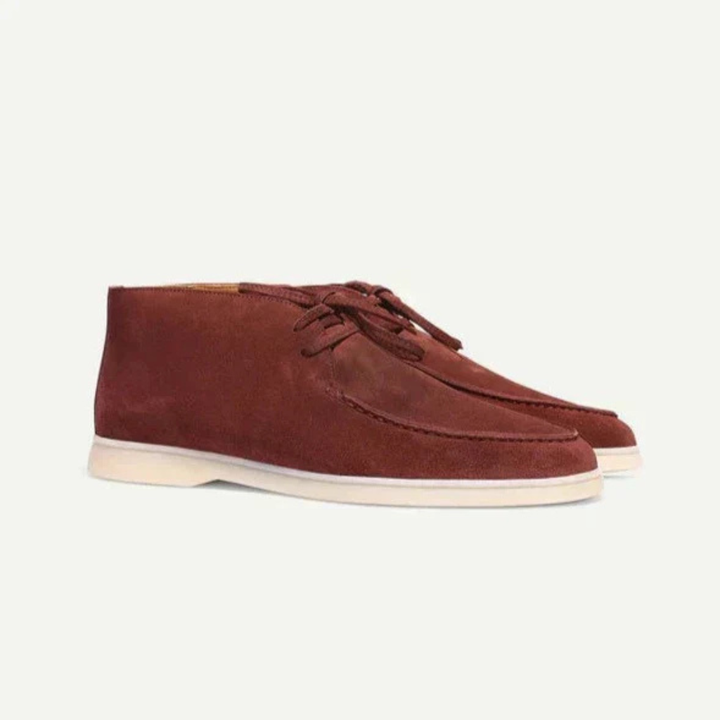 Men’s Dark Brown Suede Loafers - Revello
