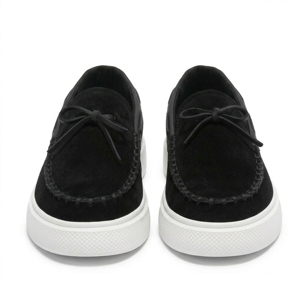Men’s Black Suede Loafers - Davide