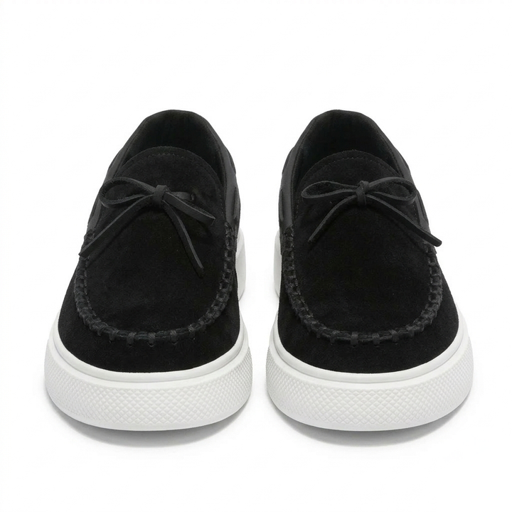 Men’s Black Suede Loafers - Davide