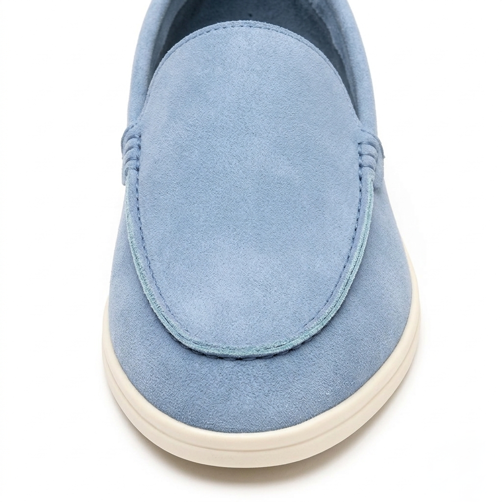 Men’s Sky Blue Suede Loafers - Gabriele