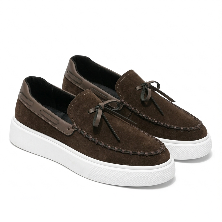 Men’s Brown Suede Loafers - Davide