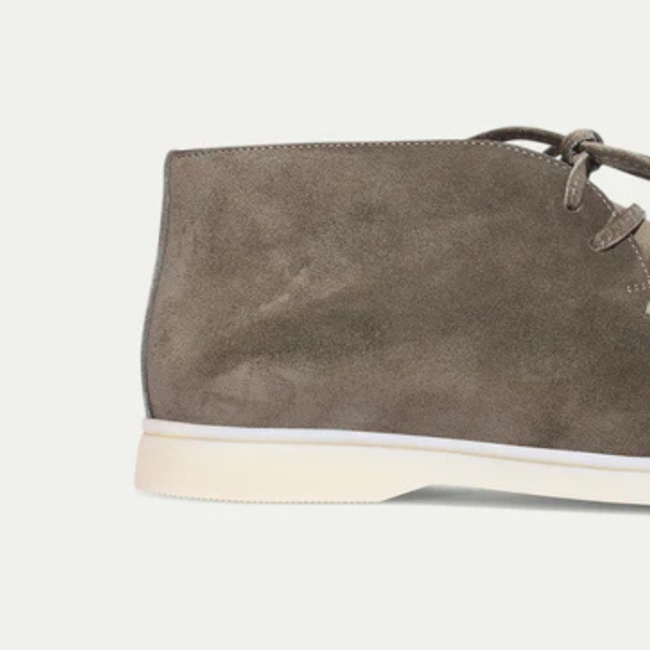 Men’s Grey Suede Loafers - Revello