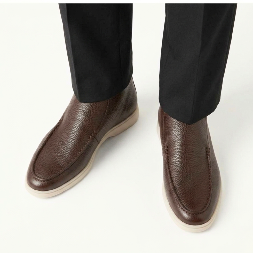 Men’s Dark Brown Leather Loafers - Vincenzo