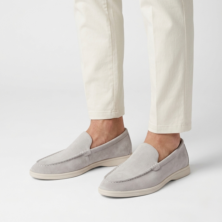 Men’s Grey Suede Loafers - Gabriele