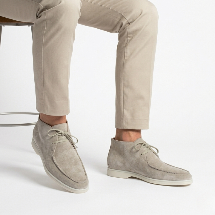 Men’s Apricot Suede Loafers - Revello