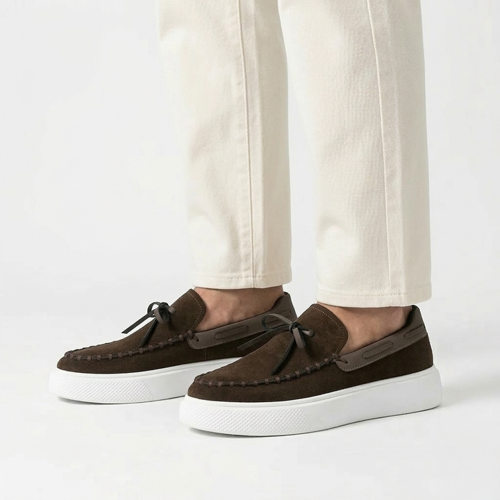 Men’s Brown Suede Loafers - Davide