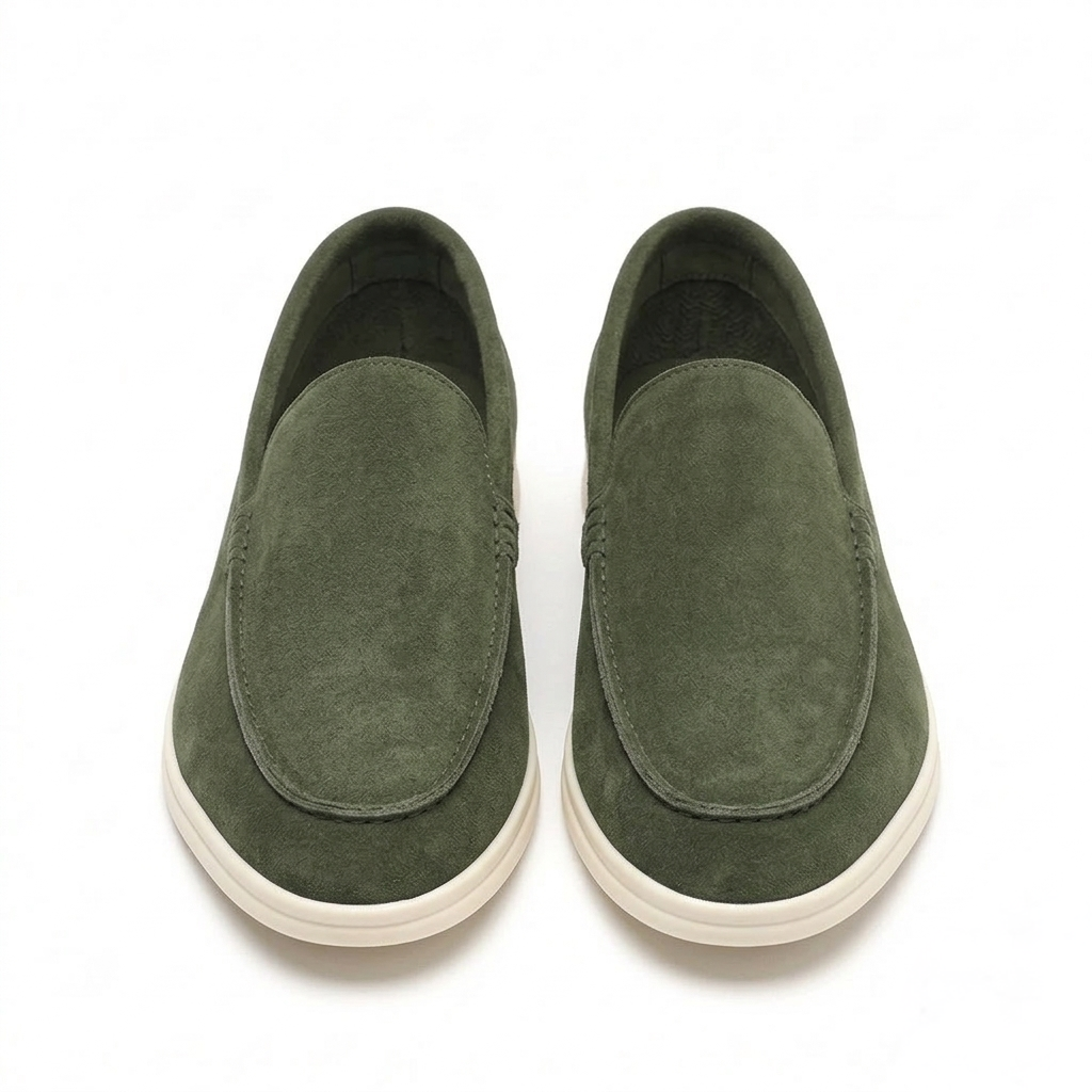 Men’s Green Suede Loafers - Gabriele