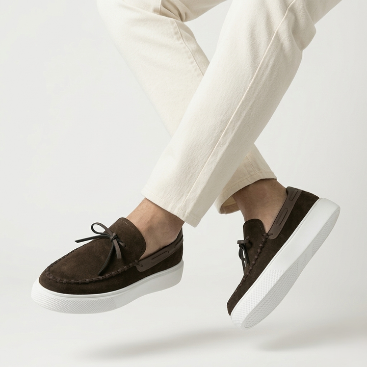 Men’s Brown Suede Loafers - Davide