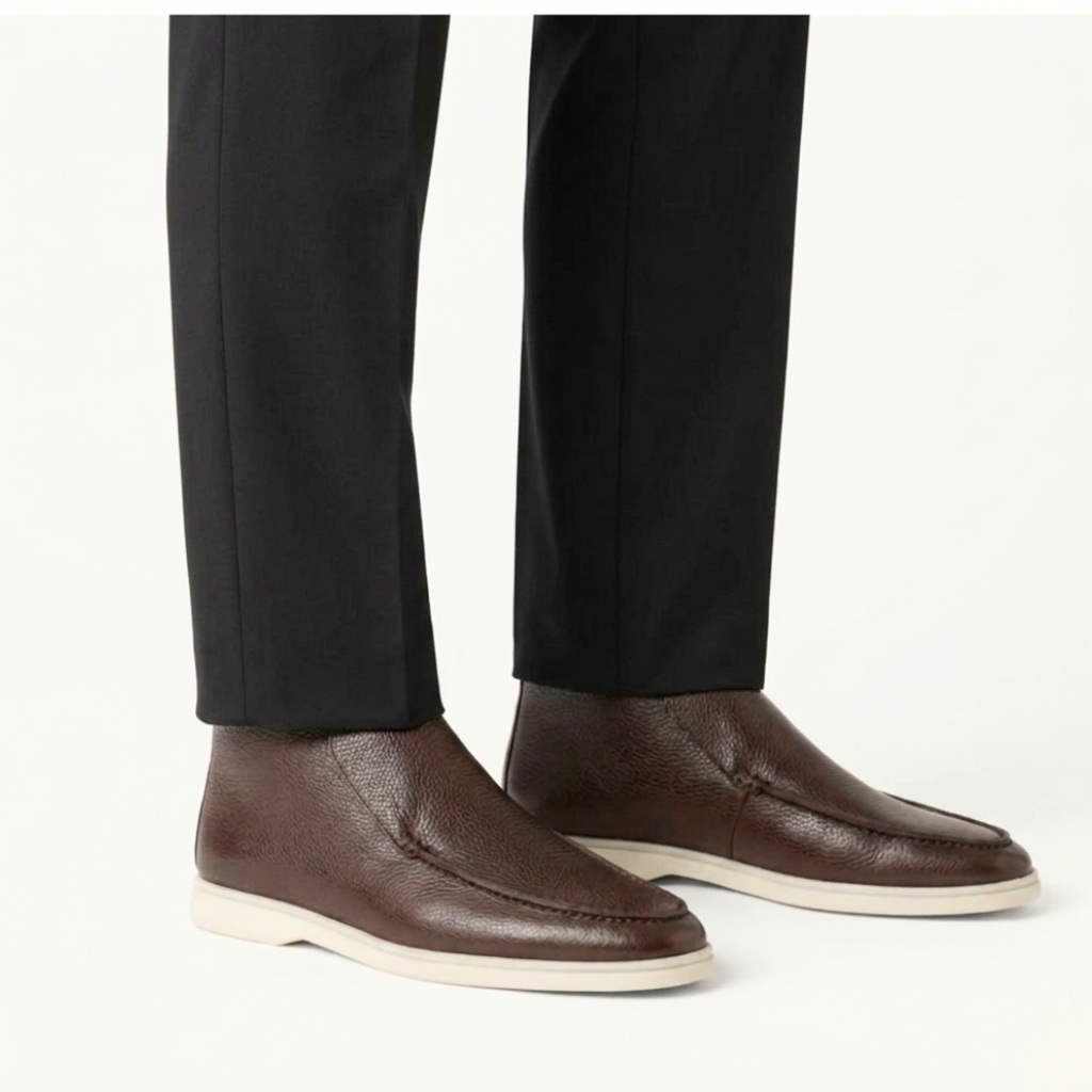 Men’s Dark Brown Leather Loafers - Vincenzo