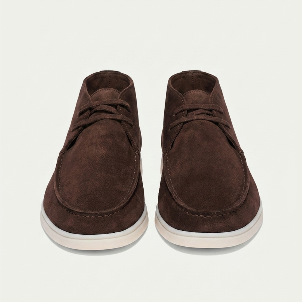 Men’s Coffee Suede Loafers - Revello