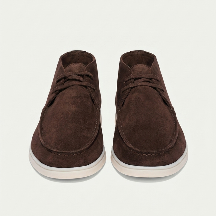 Men’s Coffee Suede Loafers - Revello