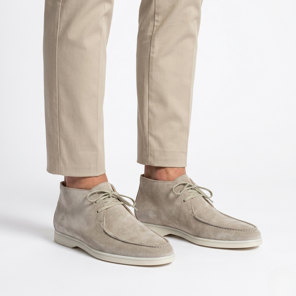Men’s Apricot Suede Loafers - Revello
