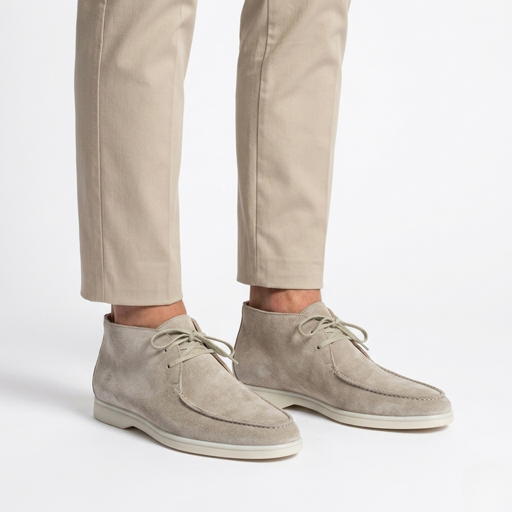 Men’s Apricot Suede Loafers - Revello