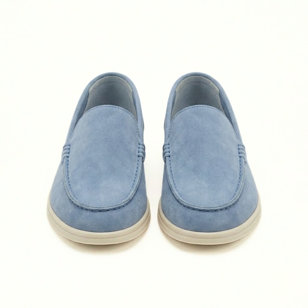 Men’s Sky Blue Suede Loafers - Gabriele