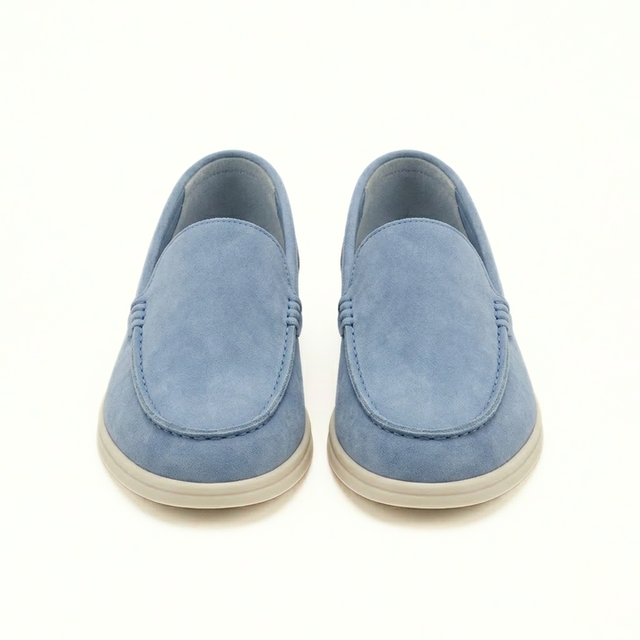 Men’s Sky Blue Suede Loafers - Gabriele