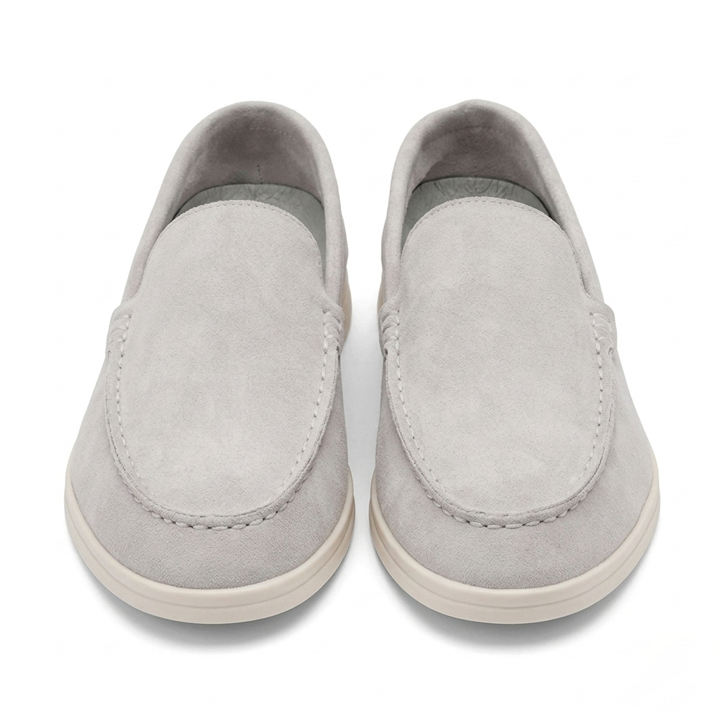Men’s Grey Suede Loafers - Gabriele