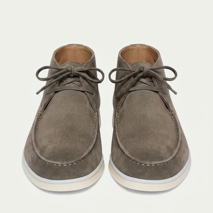 Men’s Grey Suede Loafers - Revello