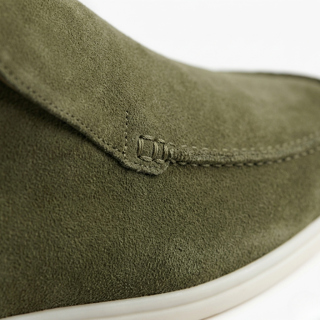 Men’s Olive Leather Loafers - Vincenzo