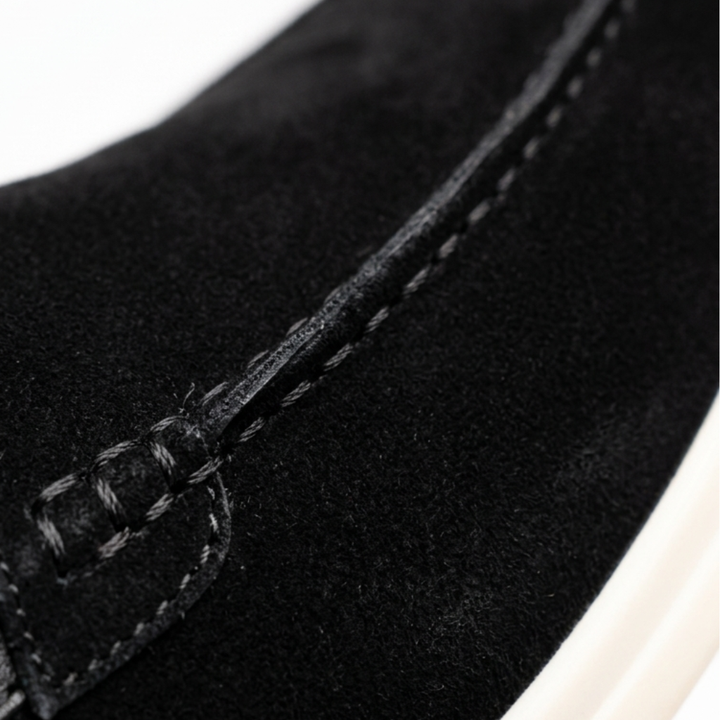 Men’s Black Suede Loafers - Gabriele