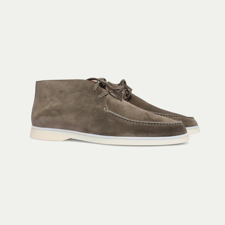 Men’s Grey Suede Loafers - Revello