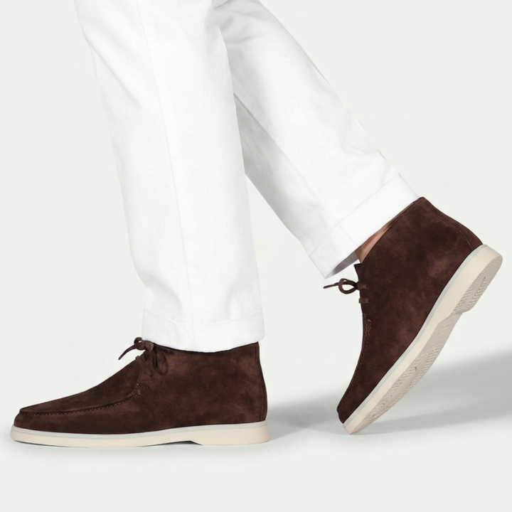Men’s Coffee Suede Loafers - Revello