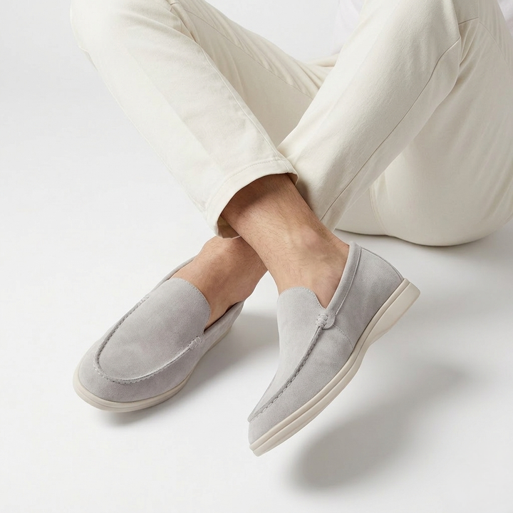Men’s Grey Suede Loafers - Gabriele