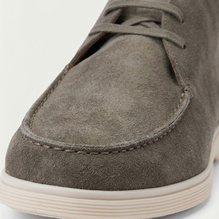 Men’s Grey Suede Loafers - Revello