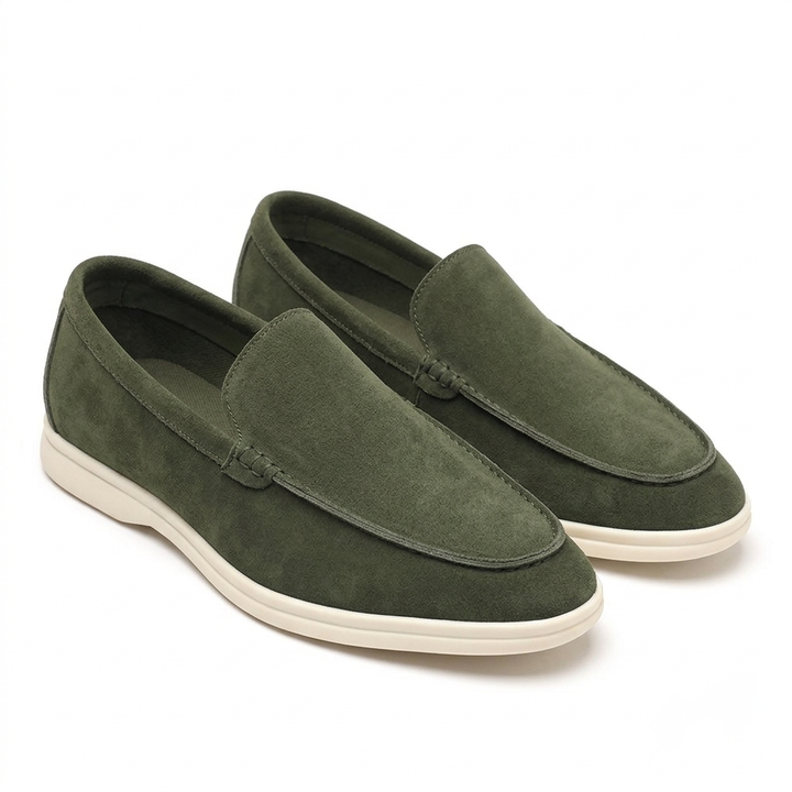 Men’s Green Suede Loafers - Gabriele