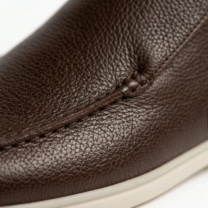 Men’s Dark Brown Leather Loafers - Vincenzo