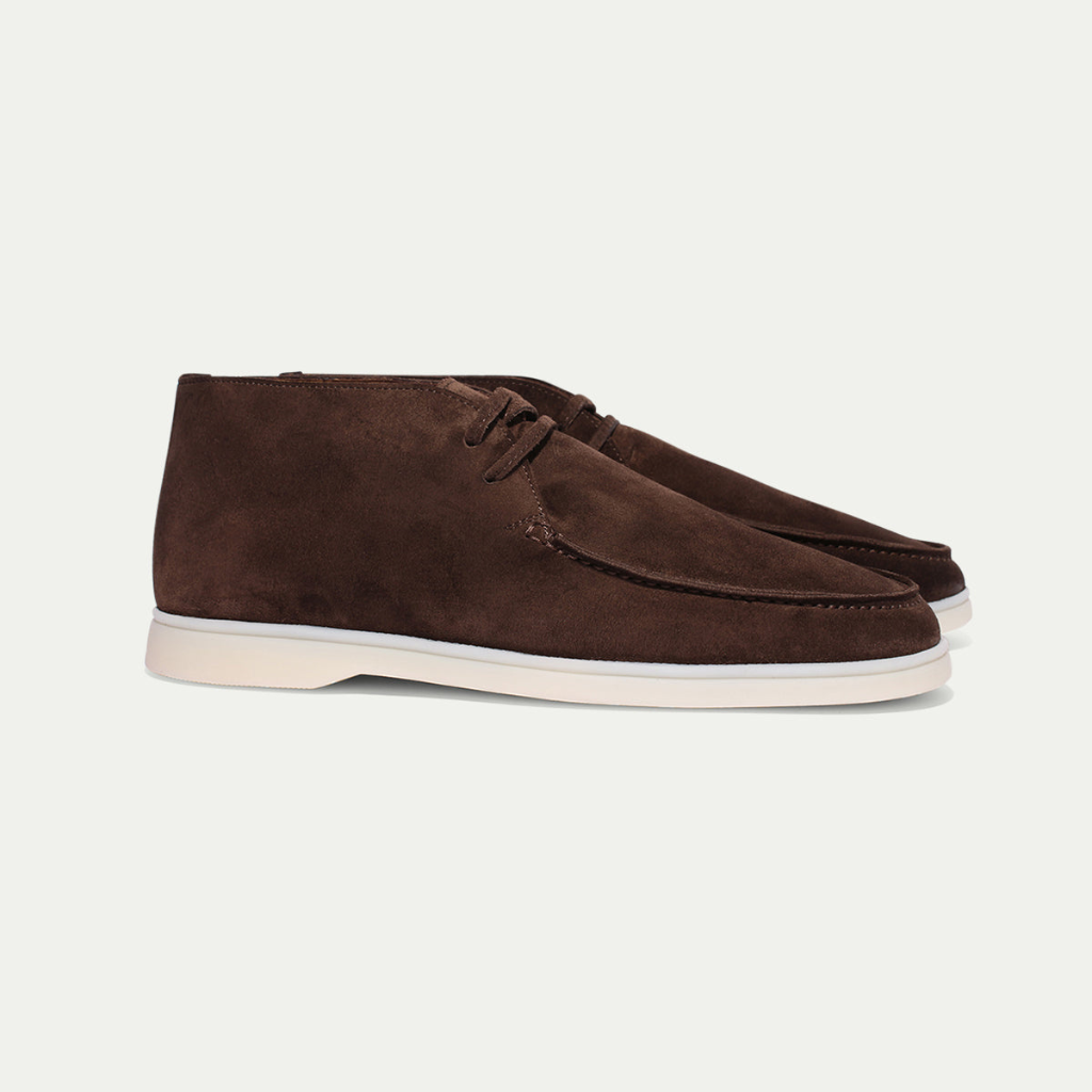 Men’s Coffee Suede Loafers - Revello
