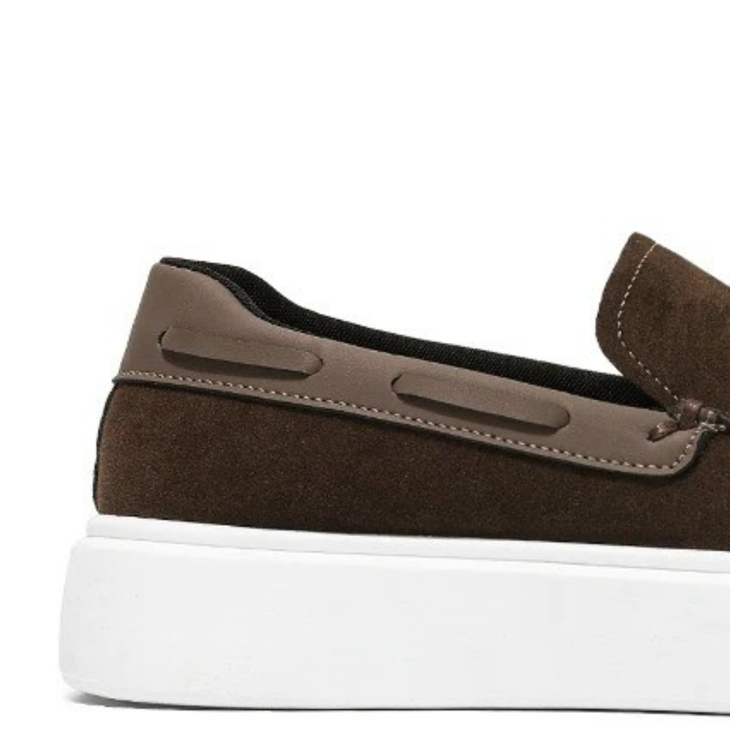 Men’s Brown Suede Loafers - Davide