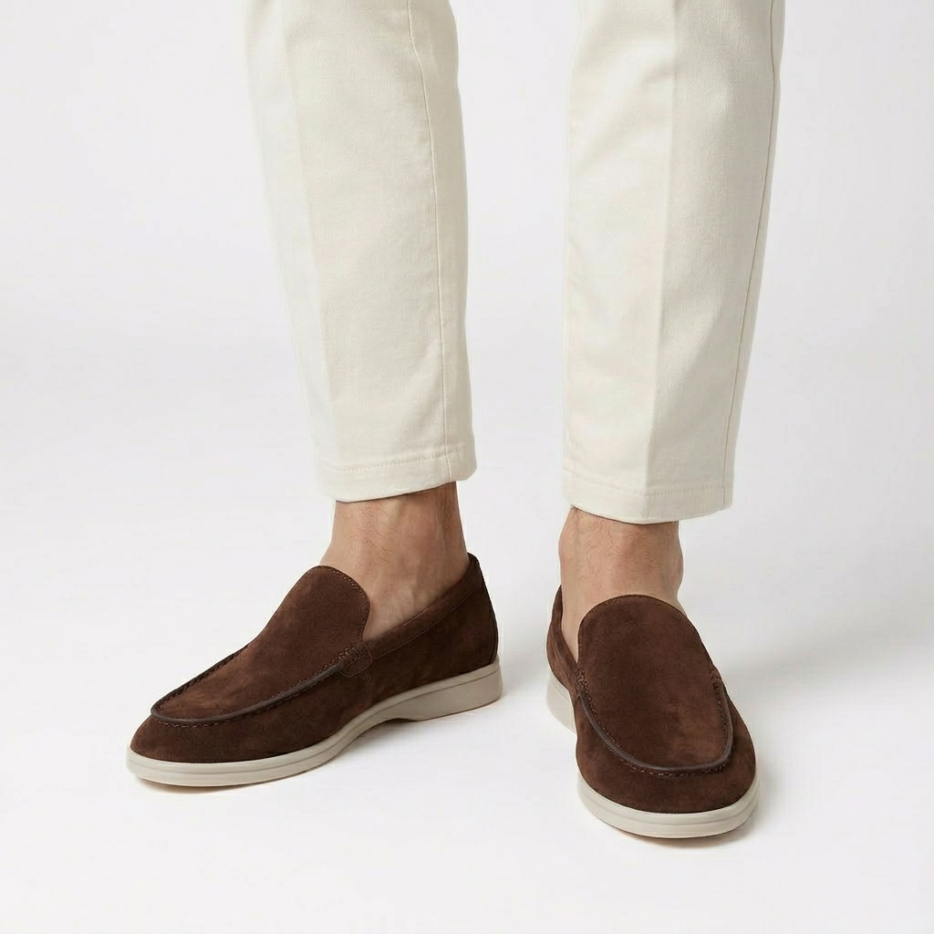Men’s Brown Suede Loafers - Gabriele