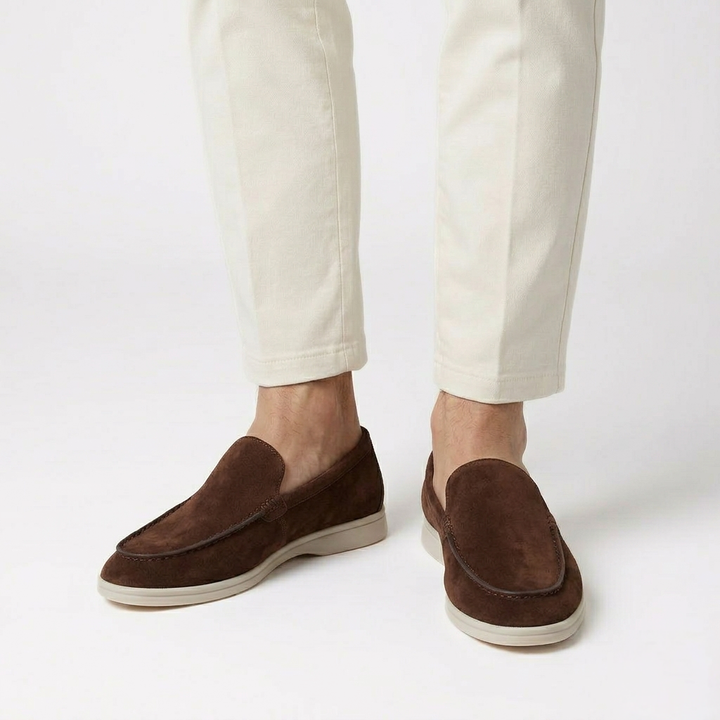 Men’s Brown Suede Loafers - Gabriele