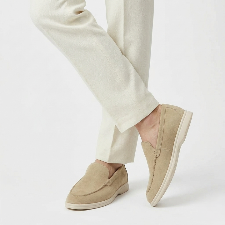 Men’s Beige Suede Loafers - Gabriele
