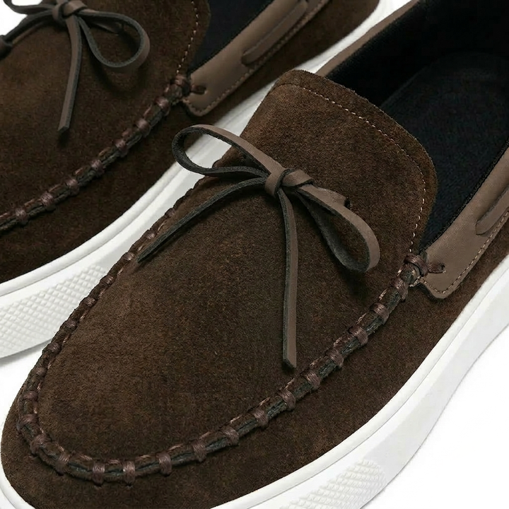 Men’s Brown Suede Loafers - Davide