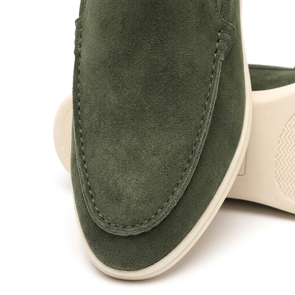Men’s Green Suede Loafers - Gabriele