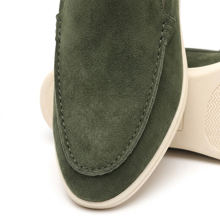 Men’s Green Suede Loafers - Gabriele