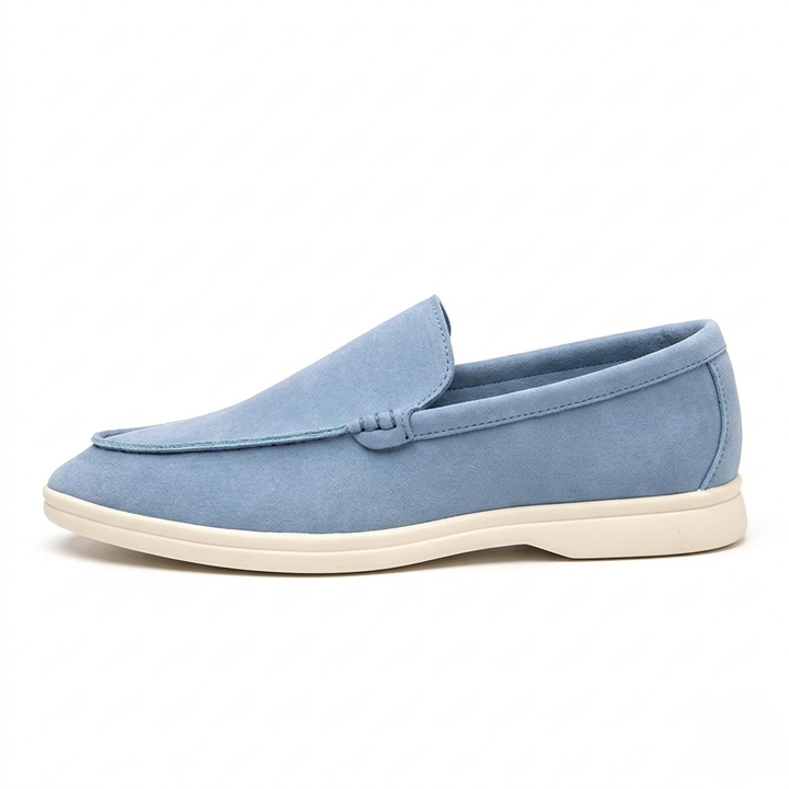 Men’s Sky Blue Suede Loafers - Gabriele