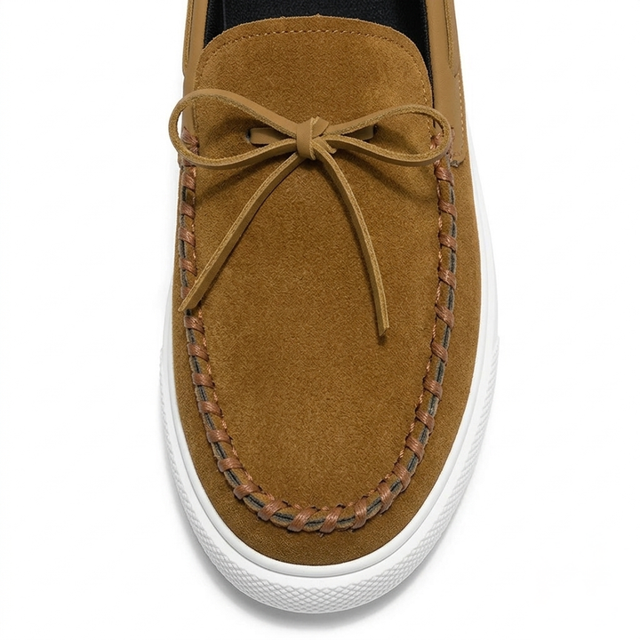 Men’s Khaki Suede Loafers - Davide