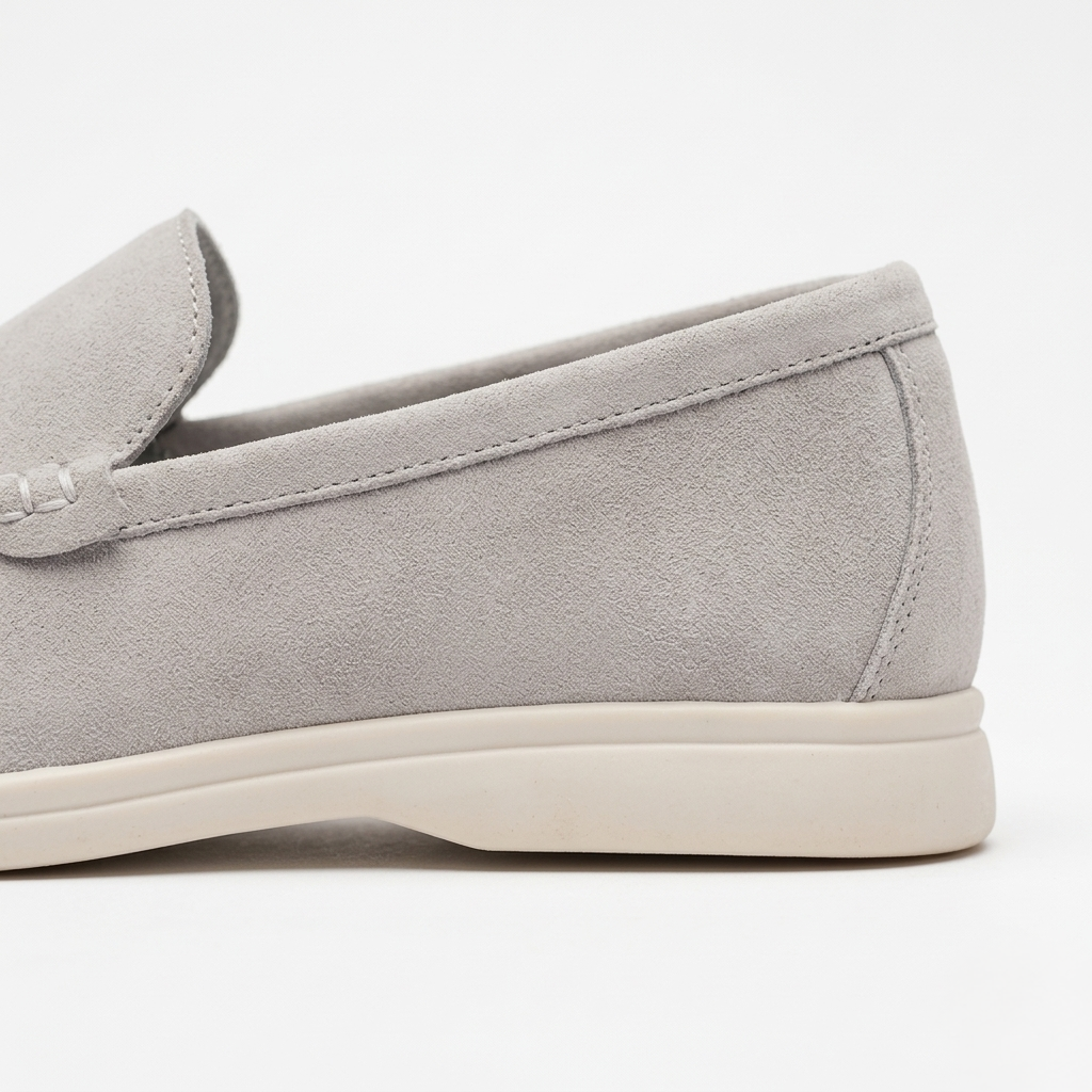 Men’s Grey Suede Loafers - Gabriele