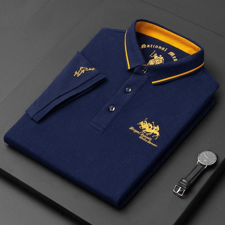 Men’s Embroidered Short-Sleeve Polo Shirt