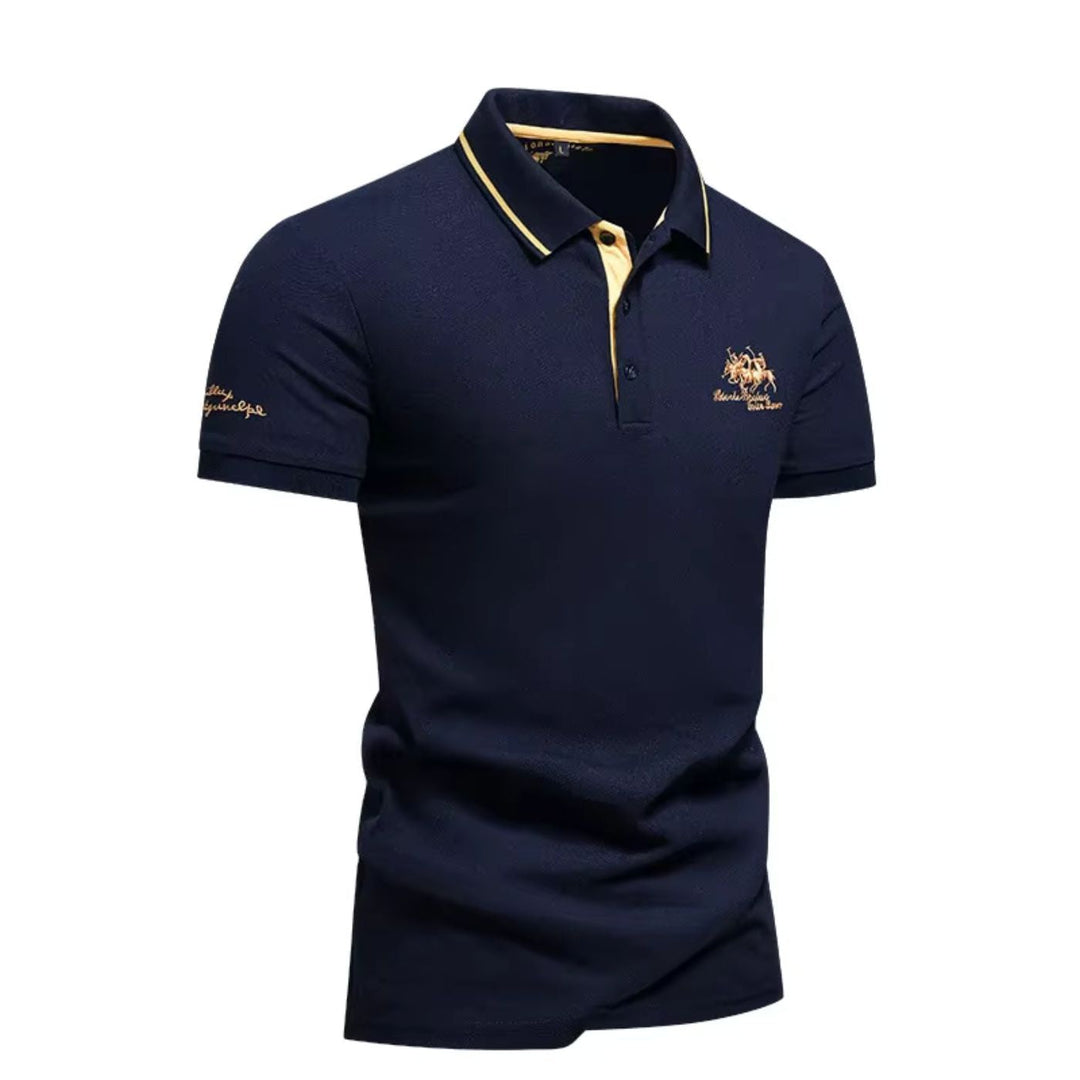 Men’s Embroidered Short-Sleeve Polo Shirt