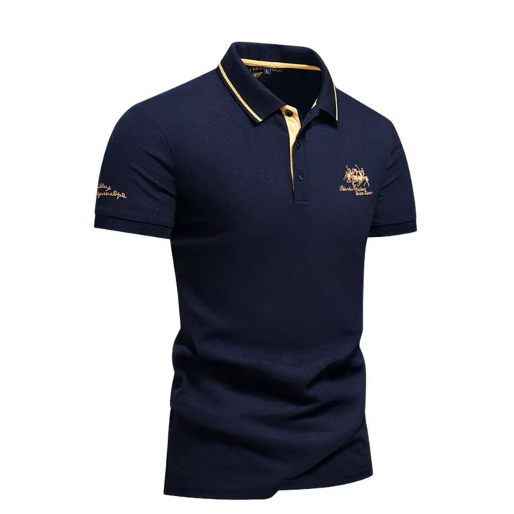 Men’s Embroidered Short-Sleeve Polo Shirt
