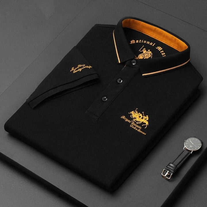 Men’s Embroidered Short-Sleeve Polo Shirt