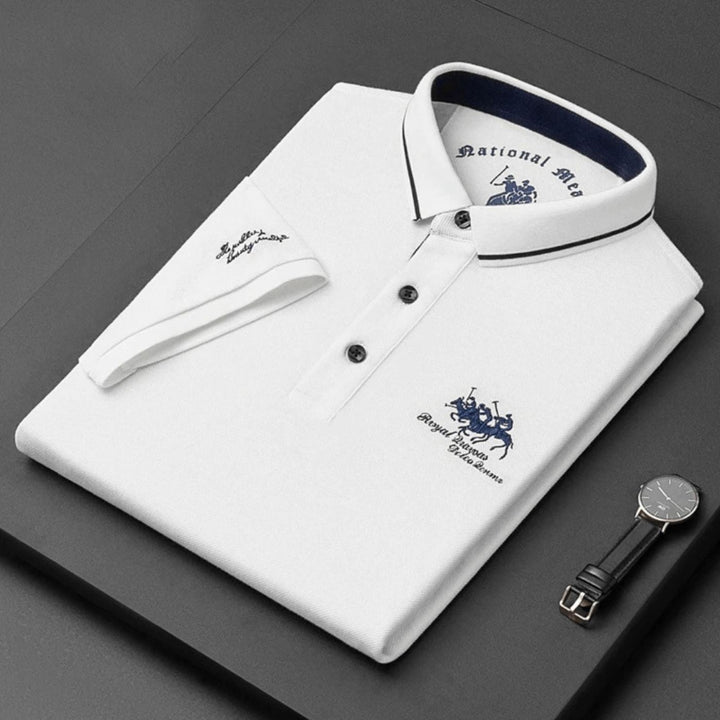 Men’s Embroidered Short-Sleeve Polo Shirt