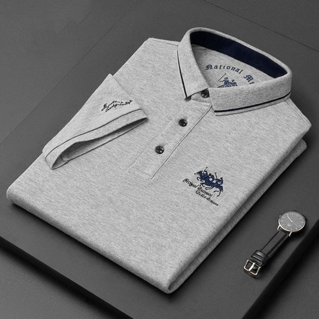 Men’s Embroidered Short-Sleeve Polo Shirt