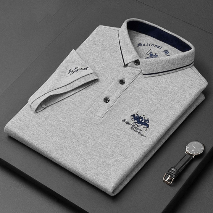 Men’s Embroidered Short-Sleeve Polo Shirt