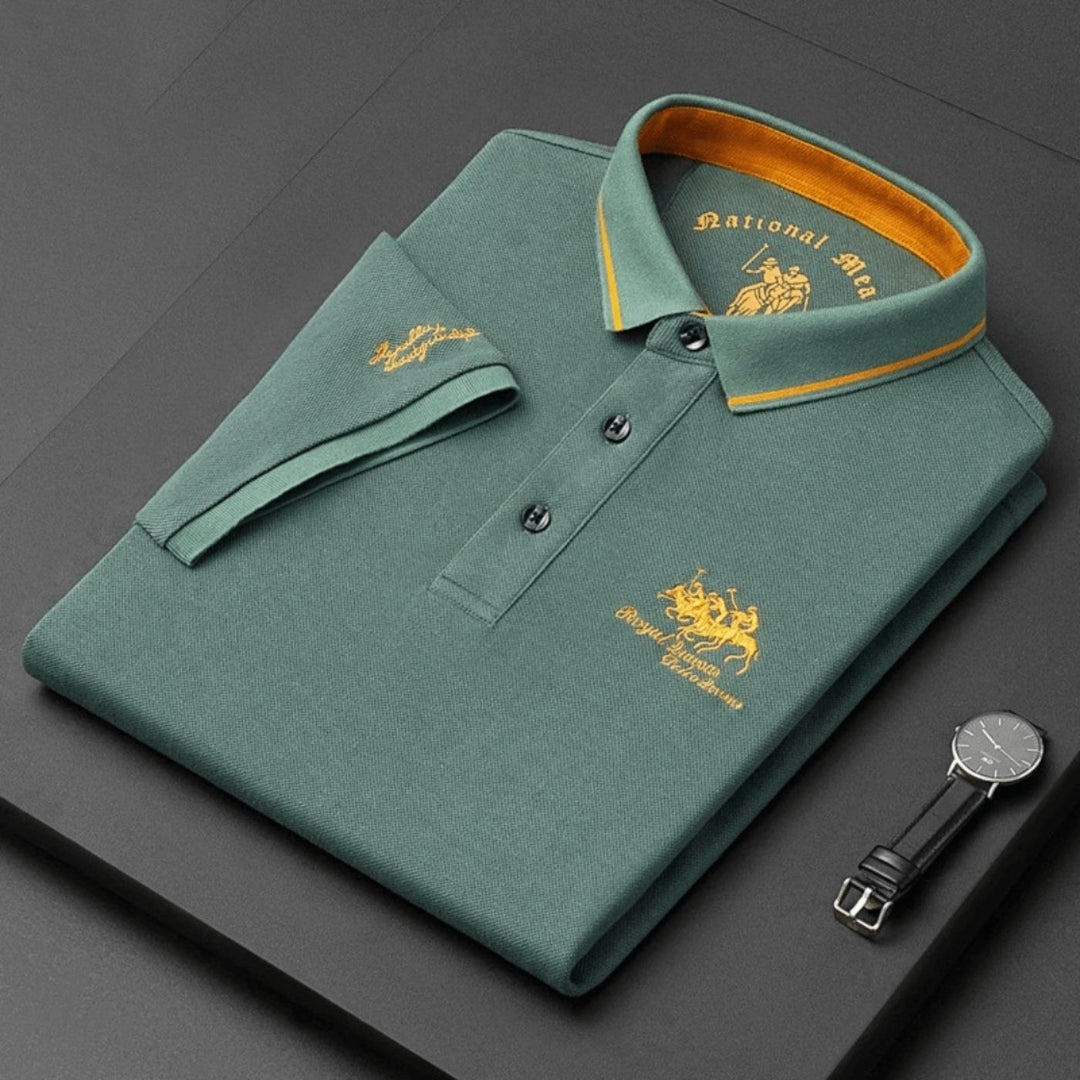 Men’s Embroidered Short-Sleeve Polo Shirt