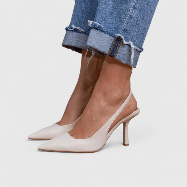Women’s Suede Pointed-Toe Slingback Heels